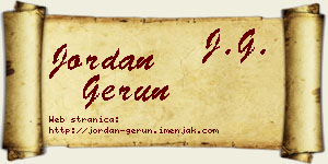 Jordan Gerun vizit kartica